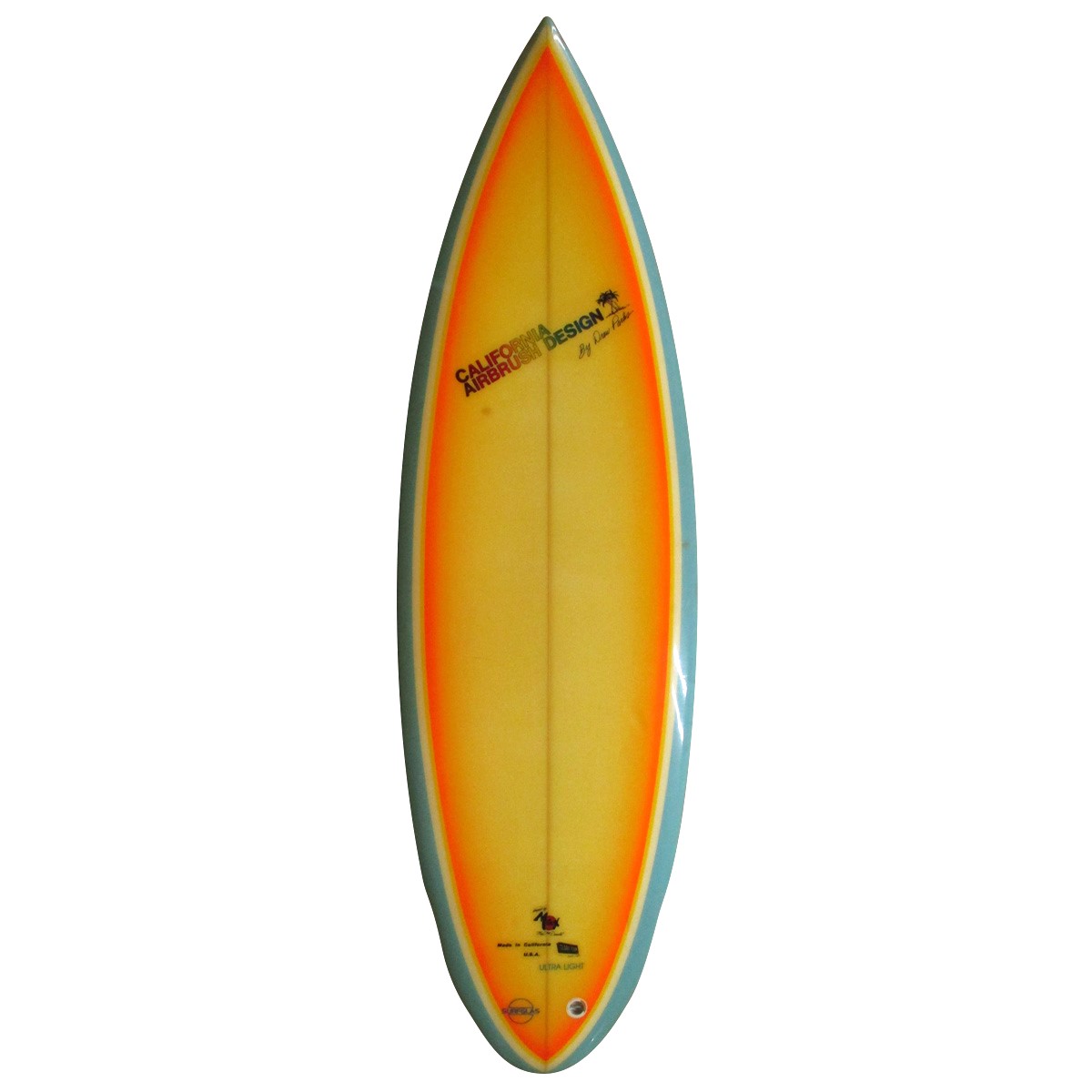 CALIFORNIA AIRBRUSH DESIGN / CALIFORNIA AIRBRUSH DESIGN / VINTAGE ART 5`8